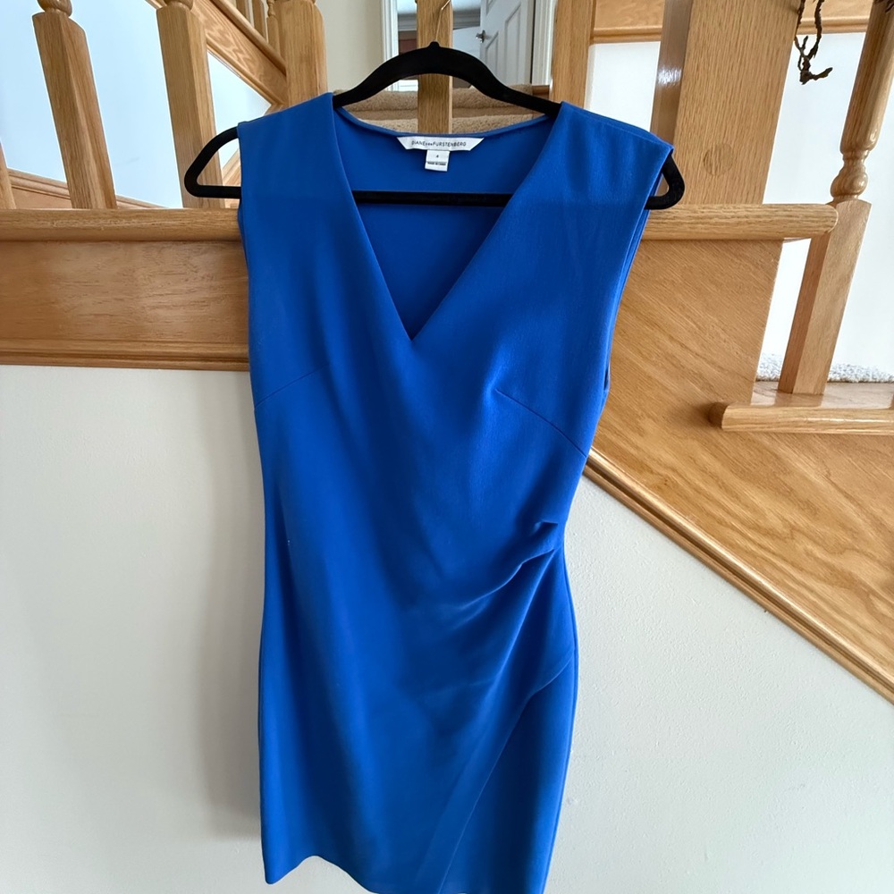 Diane Von Furstenberg Vibrant Blue Mini Dress
